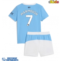 Manchester City Omar Marmoush #7 Replica Home Minikit 2025-26 Short Sleeve (+ pants)